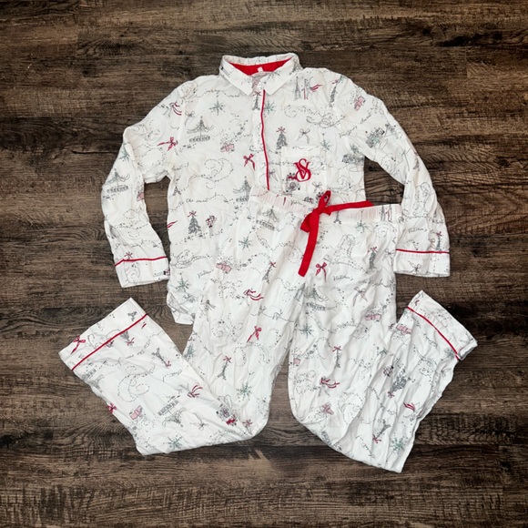 Victorias Secret Paris Christmas PJ Set - Picture 1 of 5